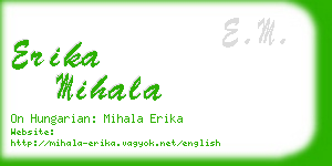 erika mihala business card